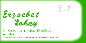 erzsebet mohay business card