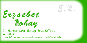 erzsebet mohay business card